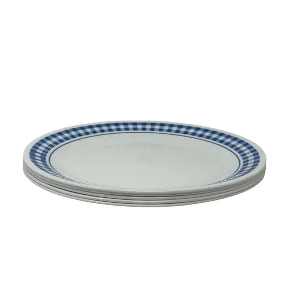Corning Corelle Dinner Plates (Set of 5) 'Gingham Blue'